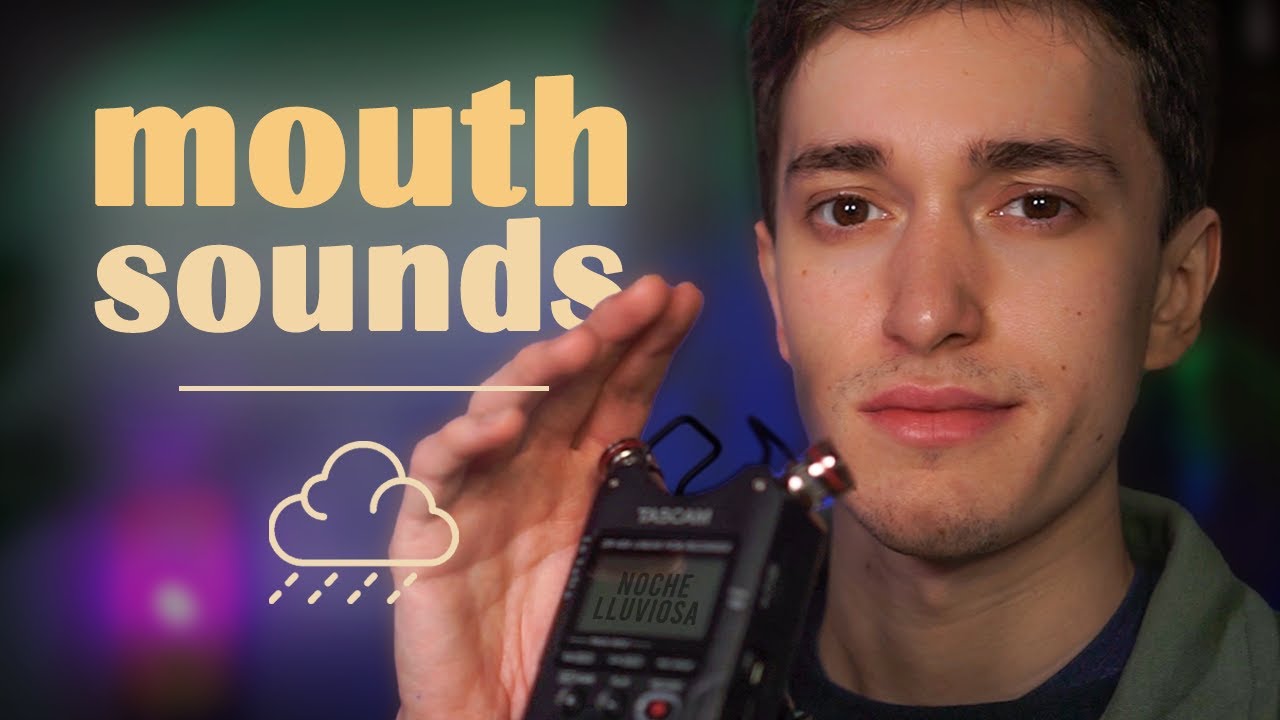 АСМР 👄 ЗВУКИ РТА дождливой ночью 🌙⛈️ Tascam | Очень покалывает | Спать