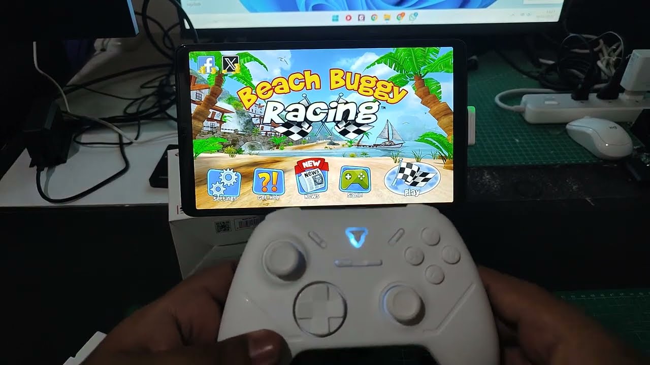TES GAMEPAD FANTECH WGP13S SHOOTER III DI ANDROID SAMSUNG TAB A9