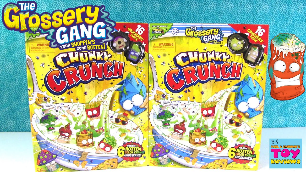 Color Change Grossery Gang Chunky Crunch Cereal Box Opening | PSToyReviews