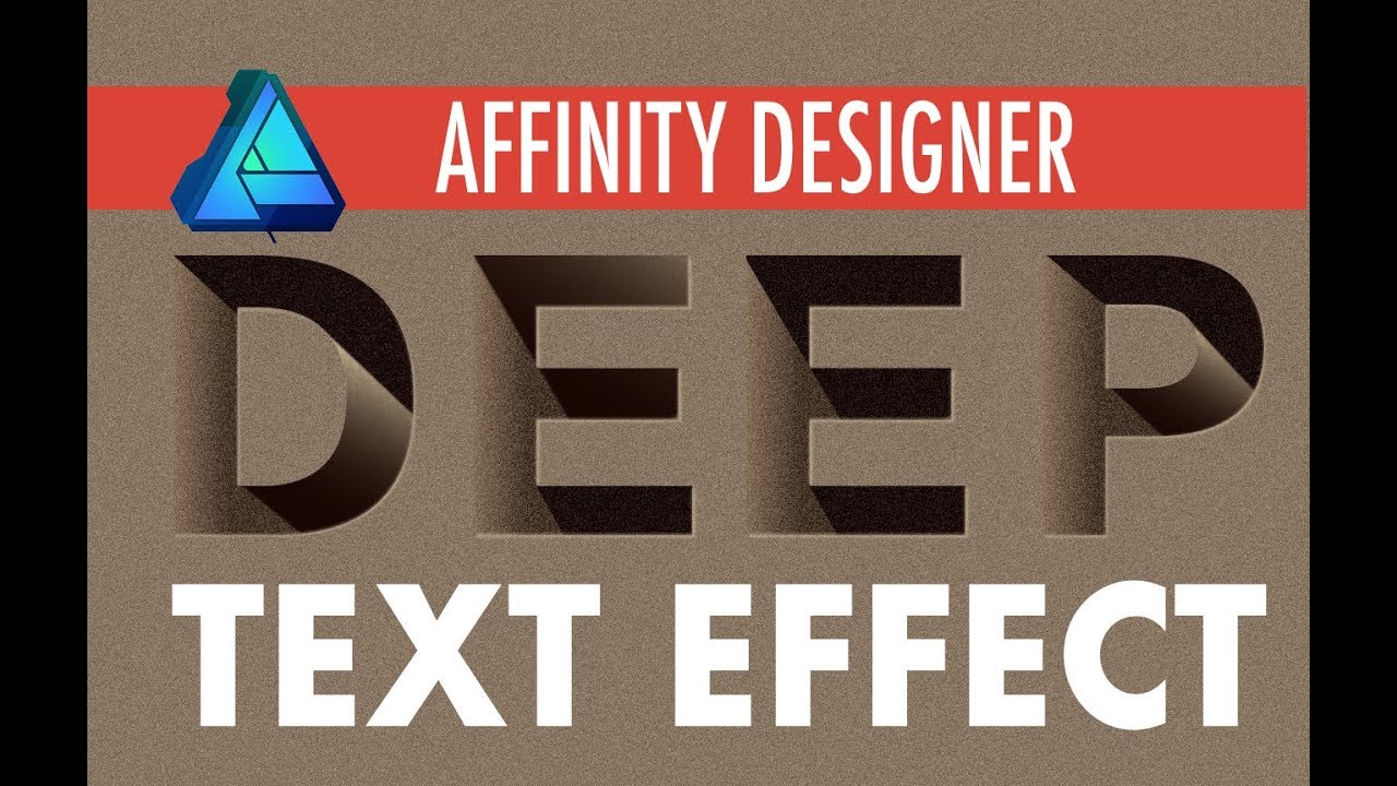 Affinity Designer: How to create a deep carved text effect.