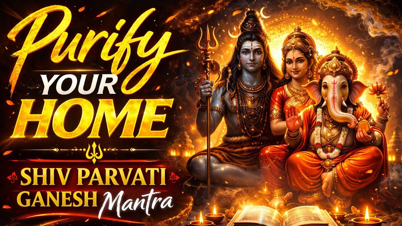 🔱Shiv Parvati Ganesh Mantra 108 Times | Purify Your Home & Remove Negativity | Powerful Chant