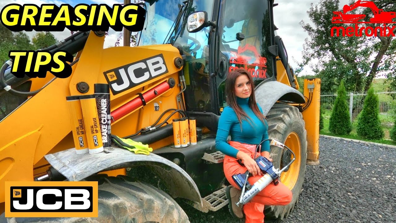 JCB 3CX | ⚠ How to Grease a Backhoe Loader-Tutorial (English Subtitles)