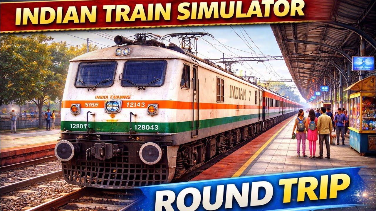 🔥 Indian Train Simulator 🚆 | Full Return Round Trip Journey | Realistic Gameplay