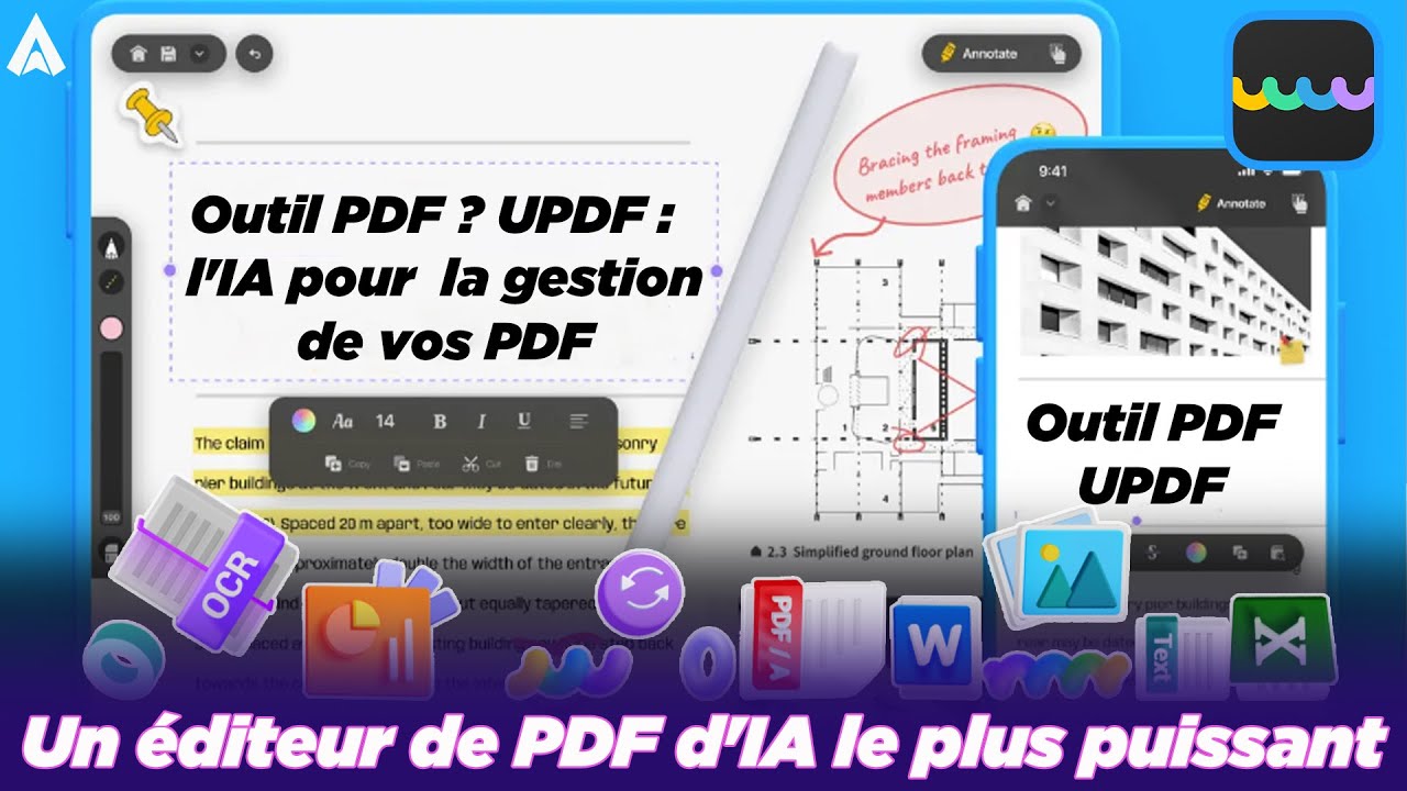 Outil PDF ? UPDF : combin&eacute; avec l'IA pour optimiser l'utilisation et la gestion de vos PDF.