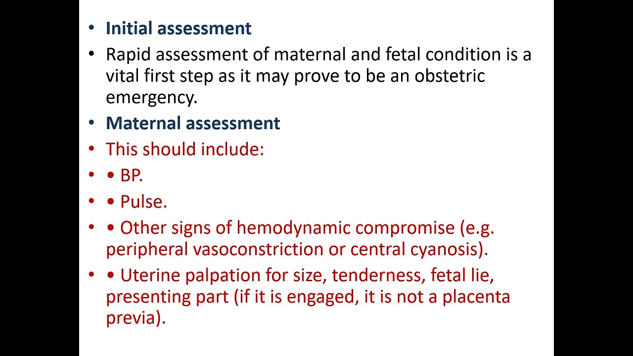 Antepartum hemorrhage