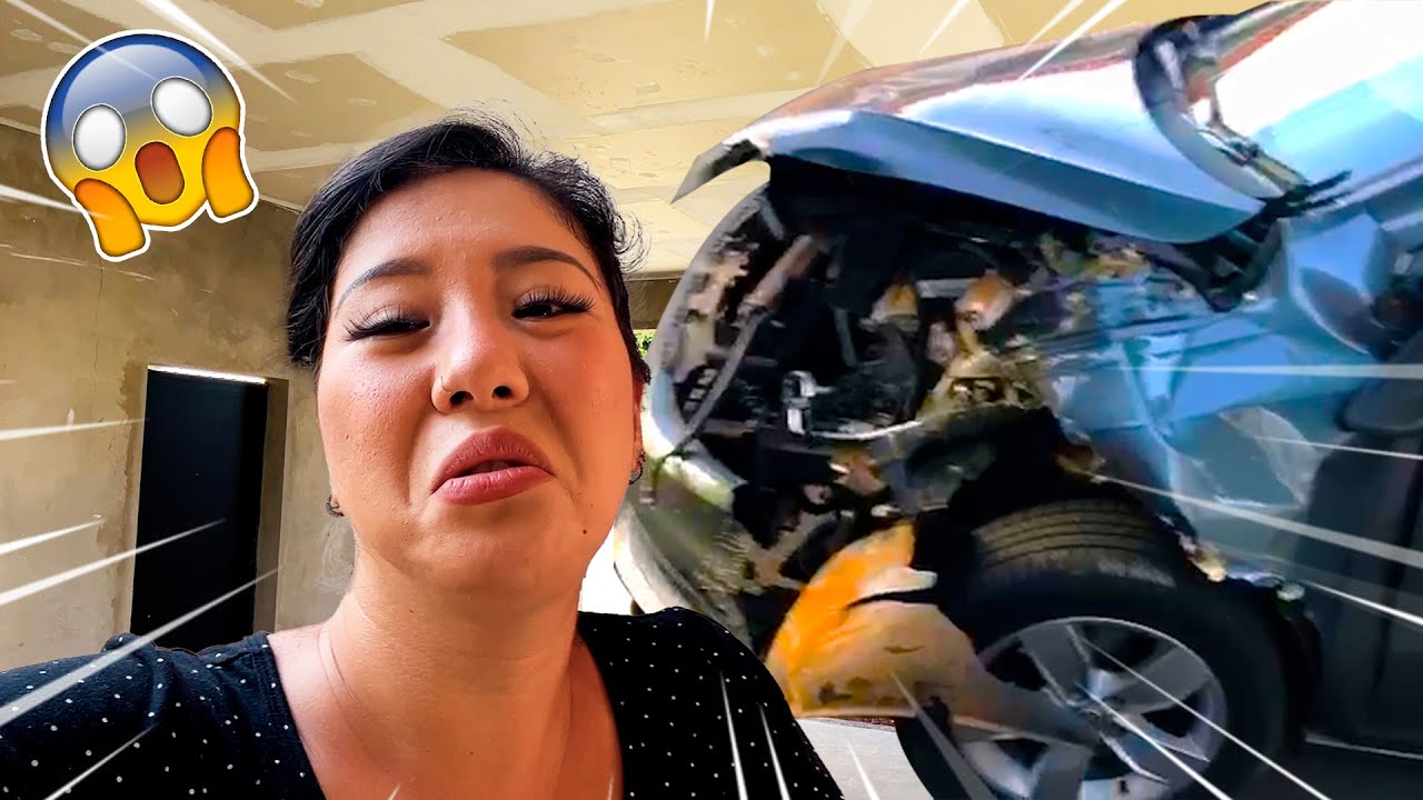 UM CARRO BATEU NA NOSSA CAÇAMBA 😱 *quase entrou em casa* | Maru e Bomba