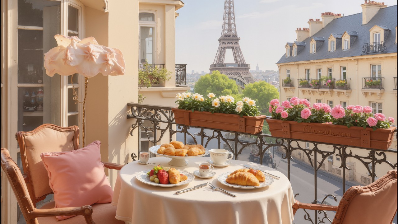 𝐏𝐚𝐫𝐢𝐬 𝐂𝐚𝐟𝐞 𝐌𝐨𝐫𝐧𝐢𝐧𝐠 ☕ Romantic French Vintage Jazz — Coffee overlooking a Paris Café Street | Relax