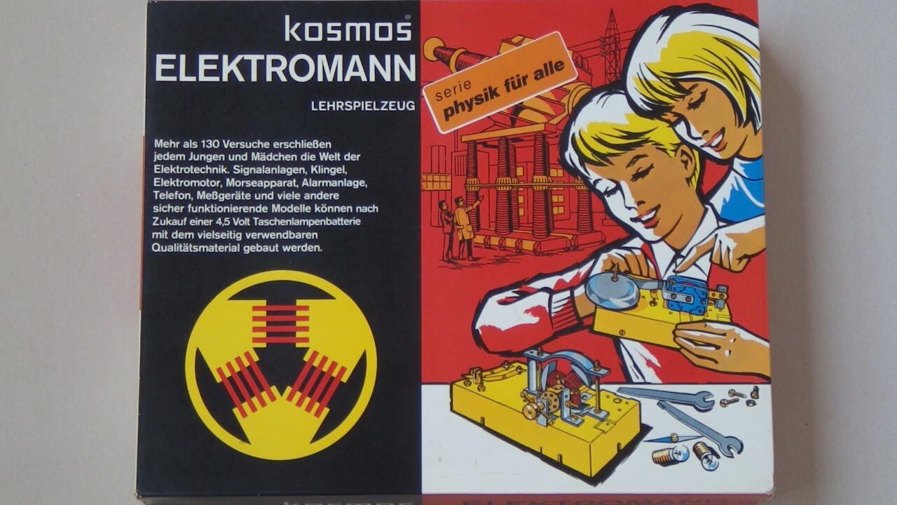Kosmos Elektromann / Physik Praktikum 70er Jahre Experimentierkasten