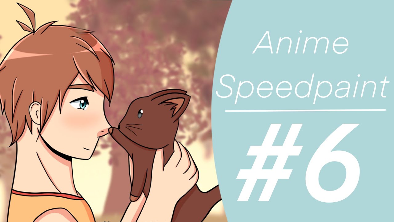 Anime boy with Cat! | Luke Iverson Speedpaints #6
