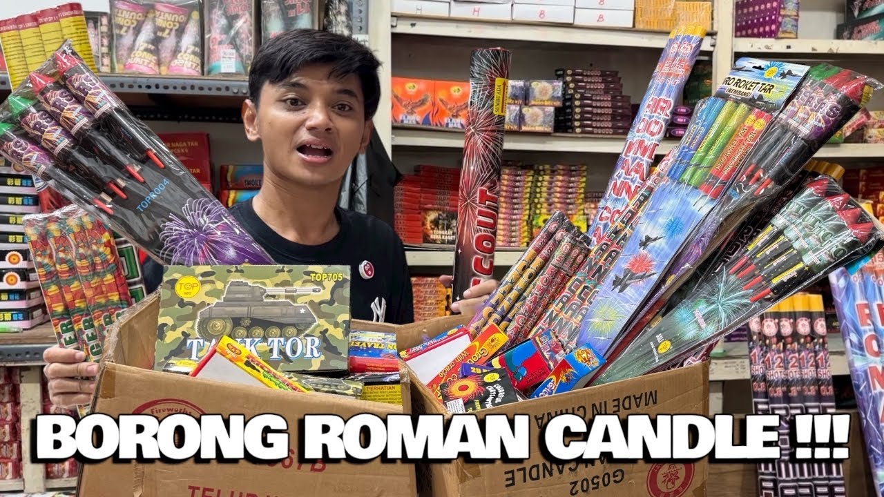BORONG SEMUA MERCON ROMAN CANDLE DARI YANG TERKECIL SAMPAI YANG TERBESAR BUAT RAMADHAN 2026 😱
