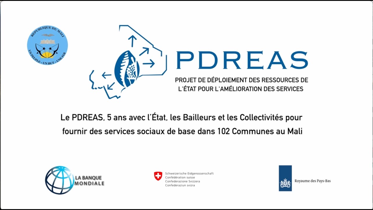 Le PDREAS, 5 ans pour fournir des Services sociaux de base dans 102 Communes au Mali