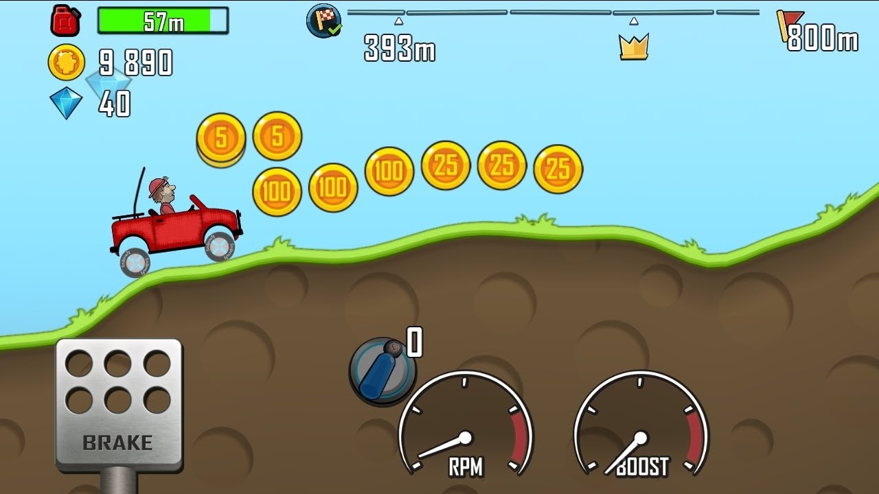 Hill Climb Racing Geme || New Hill Climber Car High Jumping ||  5000 Coin || #gaming #viral 