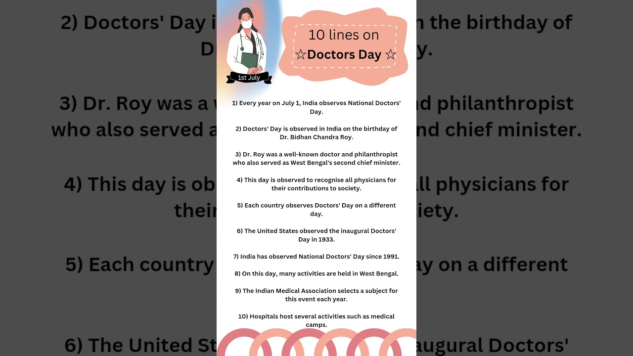 Doctors Day 2024 | Speech on doctors day | 10 line on doctors day #doctorsdaywishes #viral #trending