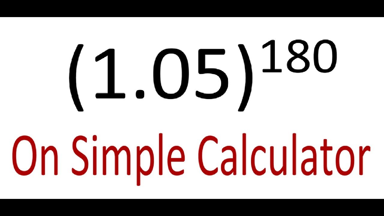 Calculate Higher Power on Simple Calculator. Useful for EMI calculation for JAIIB and CAIIB.