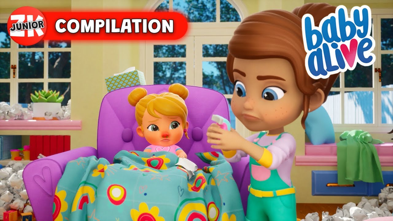 Making Lulu Feel Better! | Baby Alive | Episode Compilation | ZeeKay Junior
