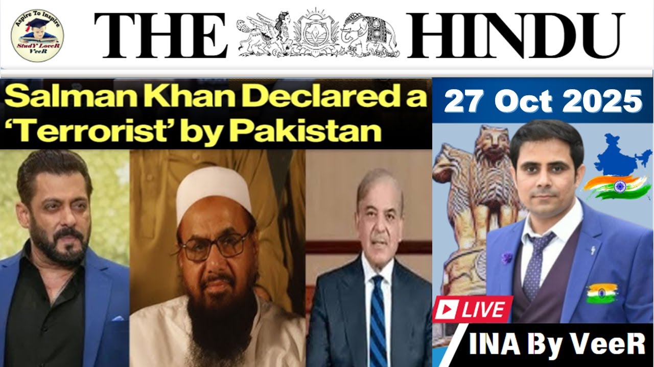 The Hindu Analysis | 27th October 2025 | News Paper Editorial Analysis | UPSC Current Affairs Today