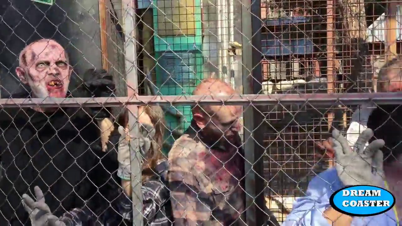[HD] PARQUE DE ATRACCIONES DE MADRID - SALIDA ZOMBIES - THE WALKING DEAD