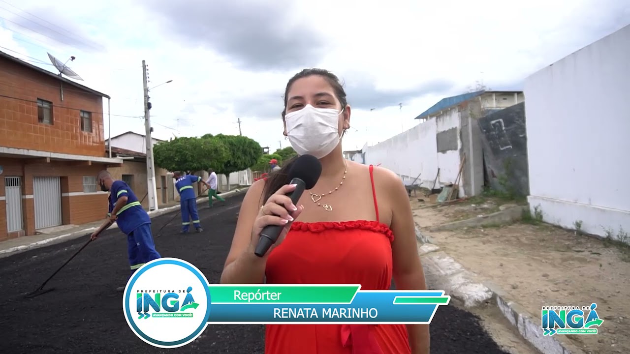 Dia histórico em Ingá. Início do asfaltamento de ruas centrais