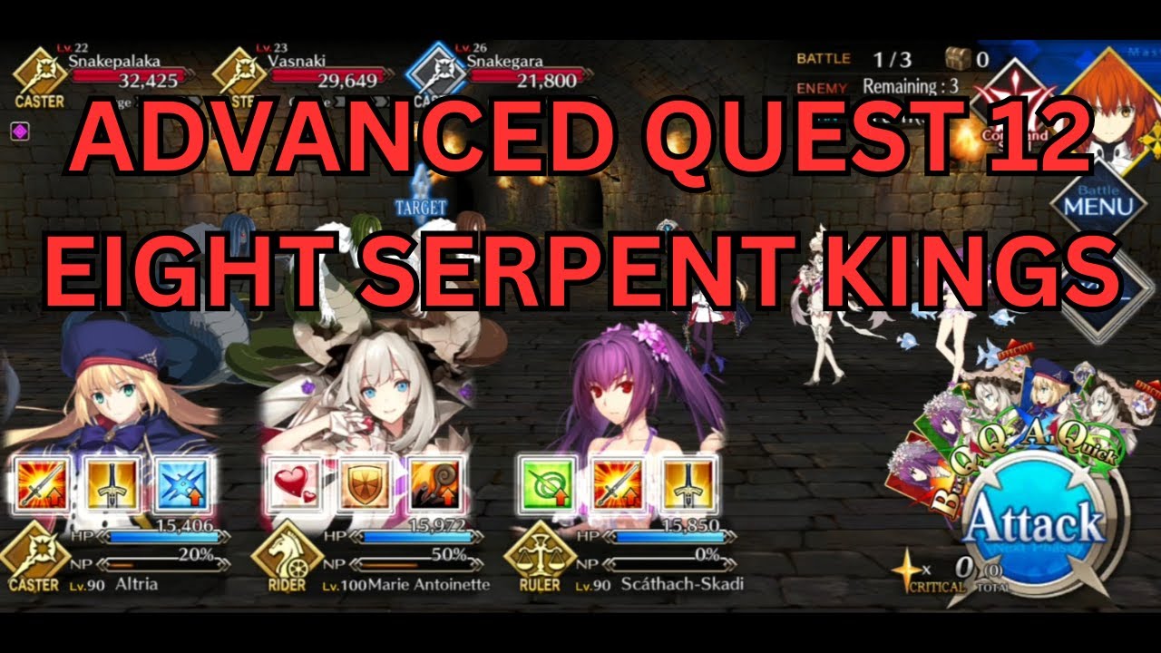 FGO | Advanced quest 12 | Eight serpent kings