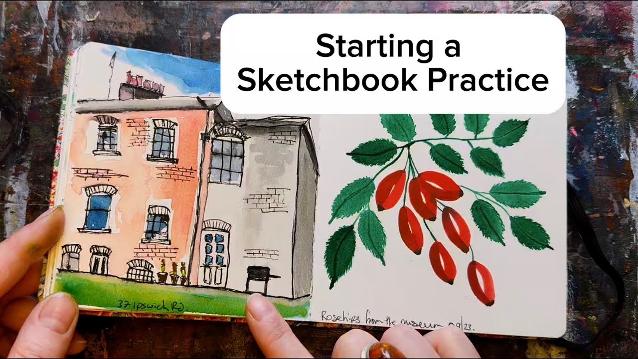 How to start a sketch book practice & sketchbook tours of early work 🎨 Beginner friendly 🎨
