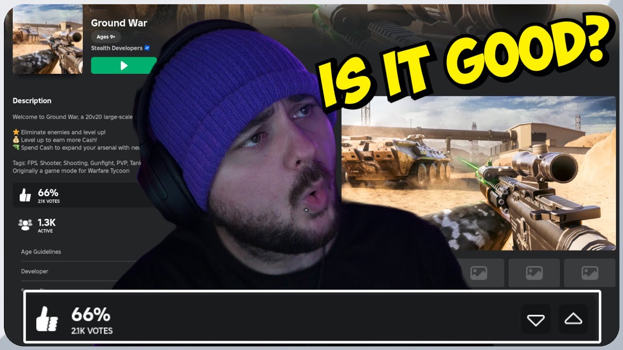 Ground War 66% Rating IS IT GOOD! | ROBLOX