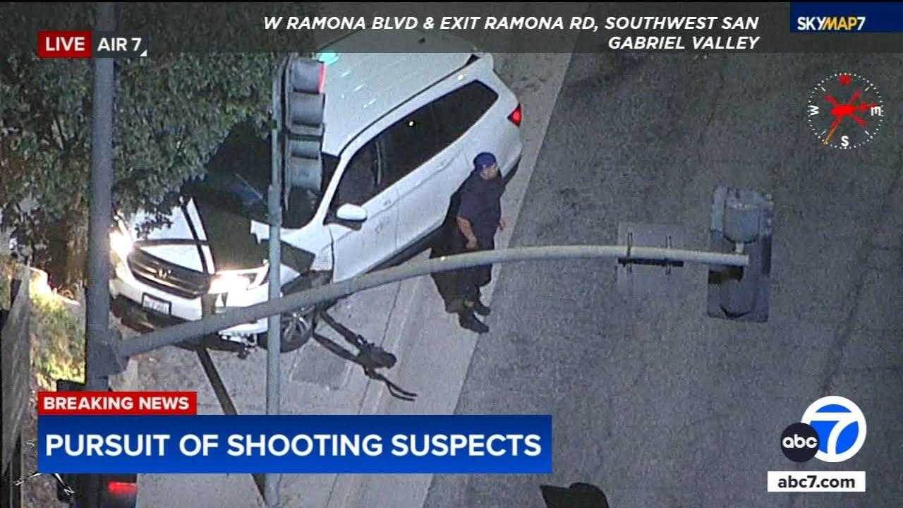 L.A. chase ends after driver goes off road, crashes