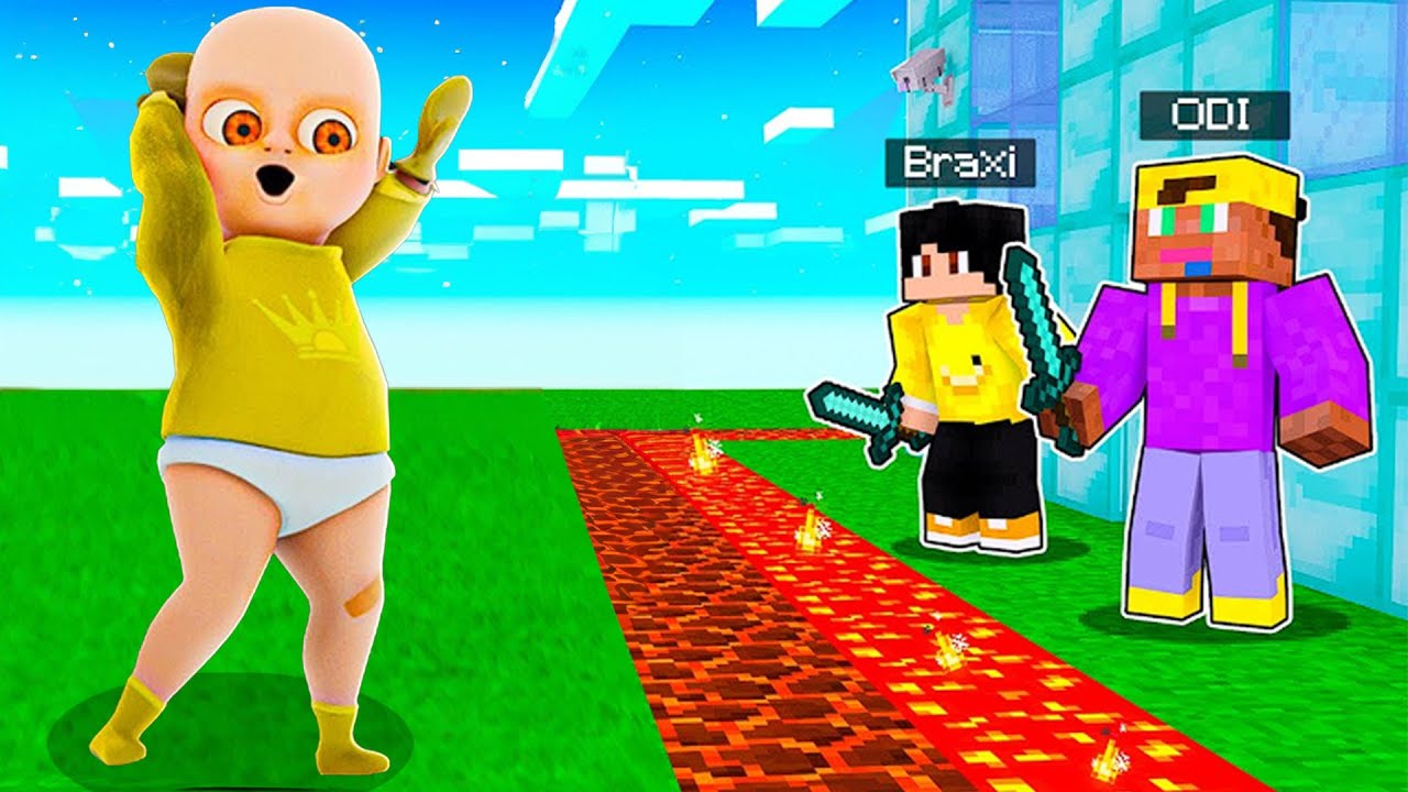 SICHERE BASE vs. BABY in YELLOW in Minecraft!