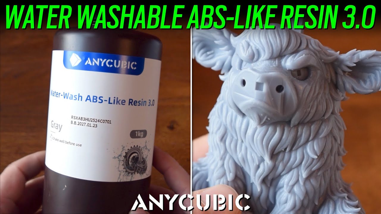 Водосмываемая ABS-подобная смола ANYCUBIC 3.0 &mdash; тесты и обзоры 3D-печати