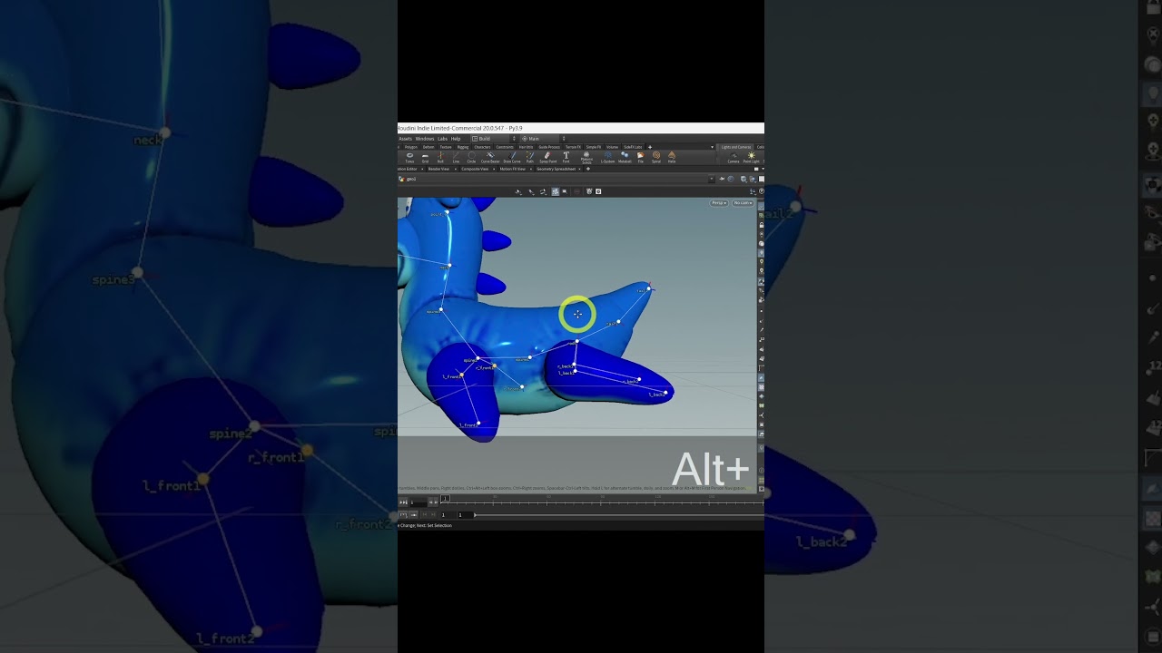 Rigging Character with Houdini KineFX  #characteranimation #characterrigging #houdinitutorial