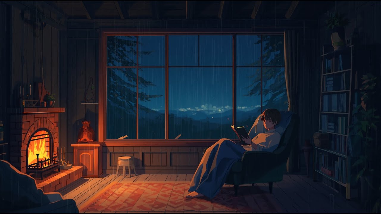 Lights Still On — Rest · Rain & Fireplace Sleep Lo-Fi (2 Hours)