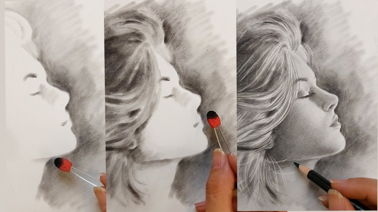 How To Draw a Realistic Portrait  | Graphite Powder and Pencil | easy-to-follow | Step-by-Step