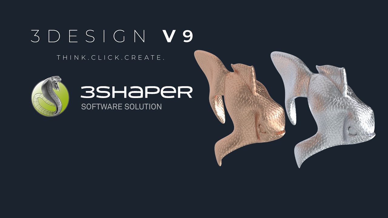 3DESIGN V9 & 3SHAPER | Tutorial Case: Organic jewelry goldfish structure making