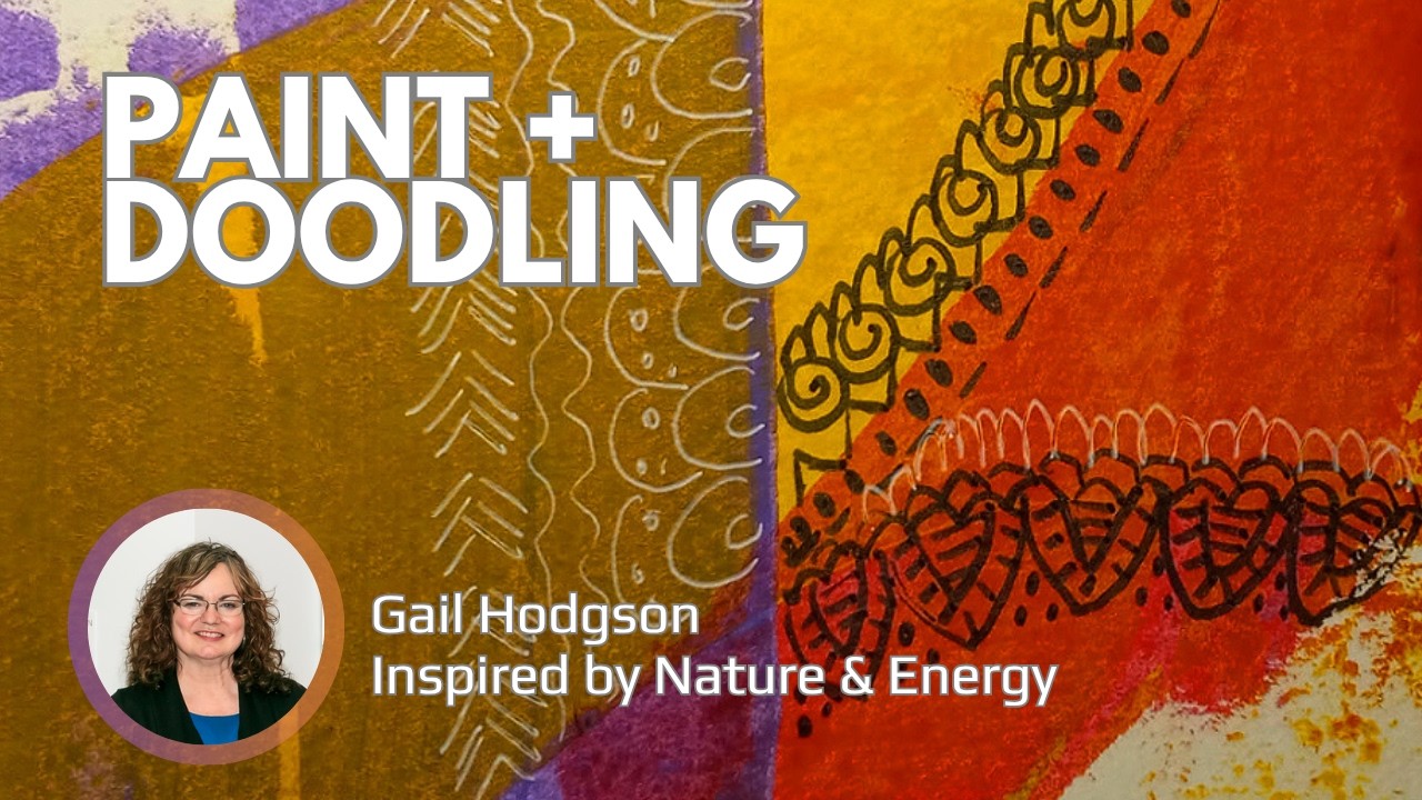 Paint + Doodling Window Grid | A Simple Mixed Media Exercise for Calm & Creativity with Gail Hodgson