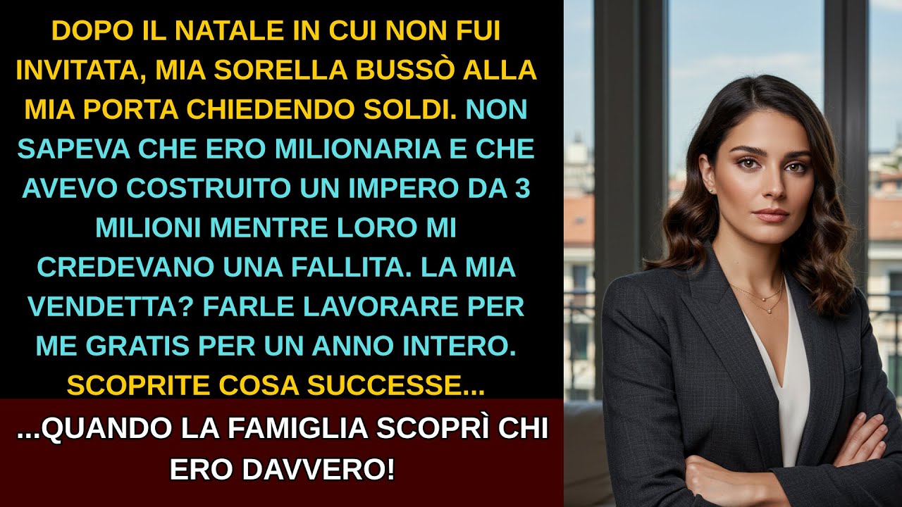 Dopo il Natale in cui non fui invitata, mia sorella bussò alla mia porta fingendo affetto