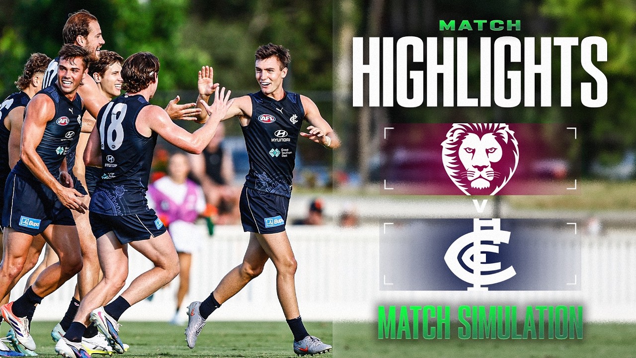 Brisbane Lions v Carlton Highlights | Match Simulation | AFL