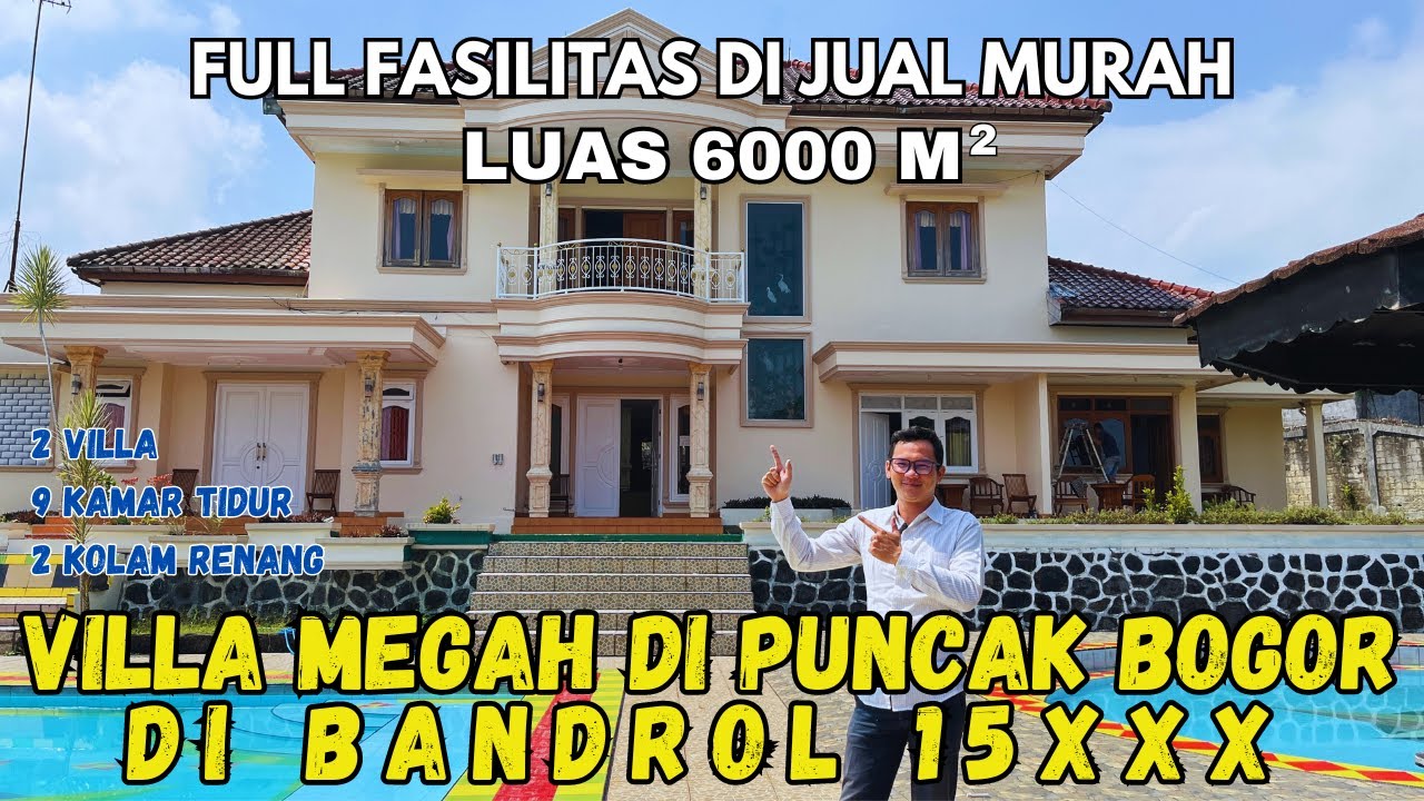 Jual villa di puncak megamendung super besar #villa #villamurahdipuncakbogor #villadijual #puncak