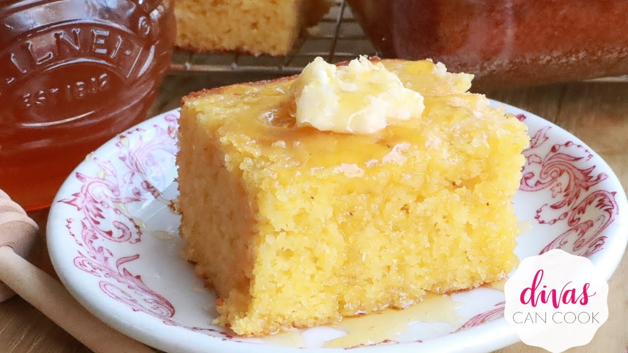 Сладкий медовый кукурузный хлеб с медовым маслом