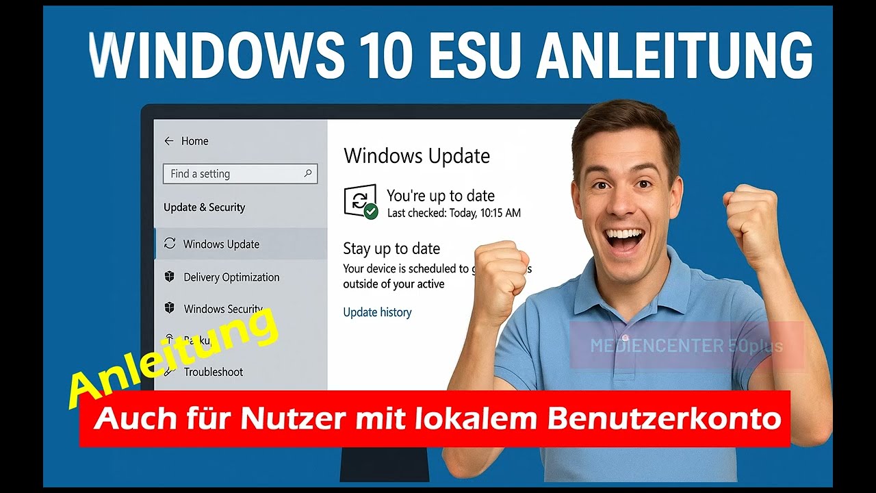 Kurz & Klar: Komplette Windows 10 ESU Registrierung f&uuml;r Einsteiger erkl&auml;rt.