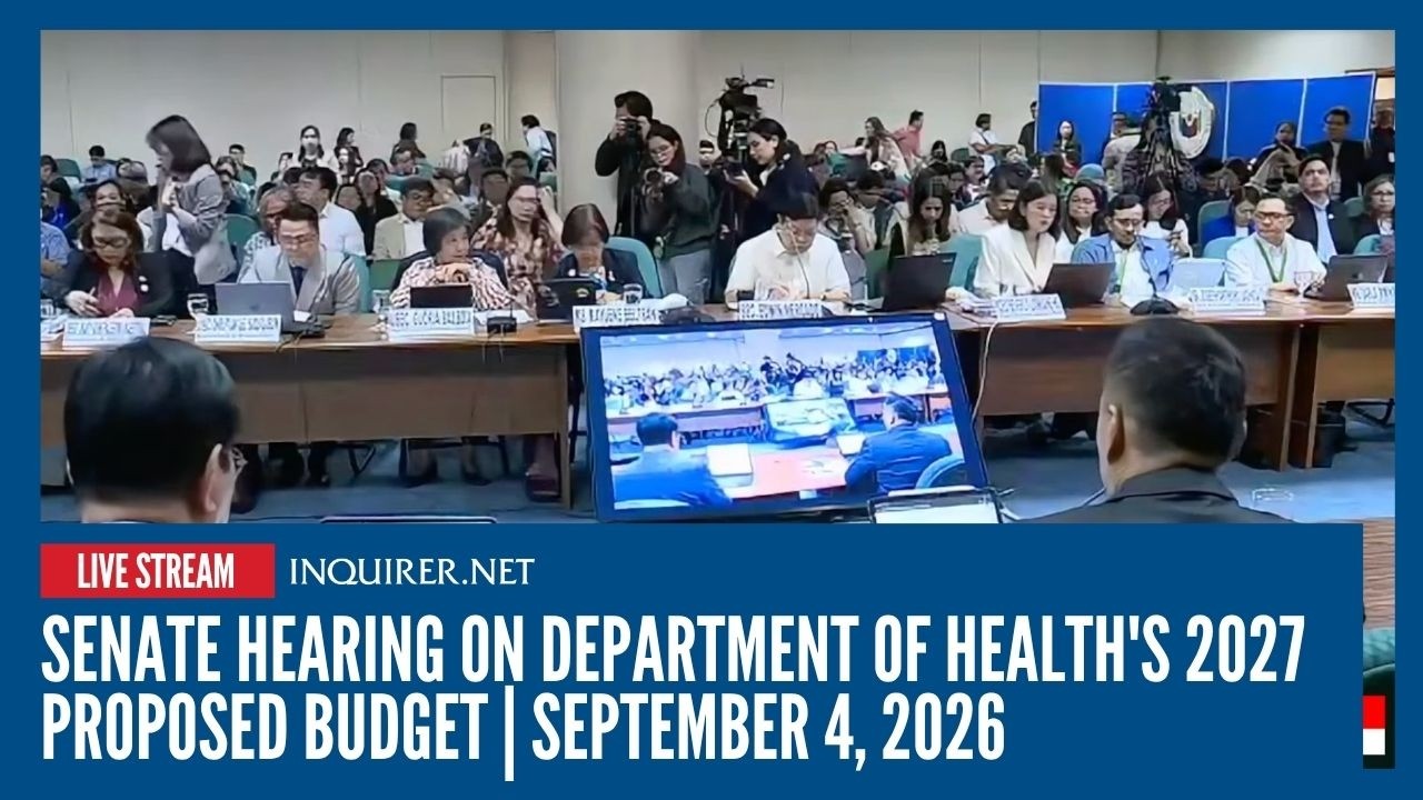 LIVE: Senate hearing on Department of Health's 2027 proposed budget | September 4, 2026