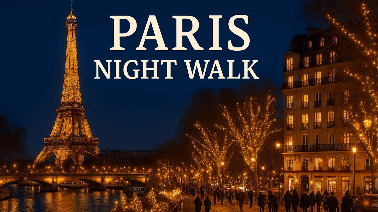 Paris Evening Walk |  Holiday Lights & Magical Night Tour Through the City
