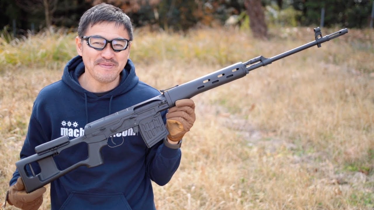 ドラグノフ狙撃銃 クラウン エアコキ 飛距離は？ マック堺 エアガンレビュー