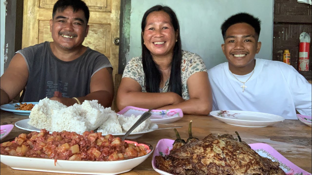 MUKBANG TORTANG TALONG & GINISANG CORNBEEF.