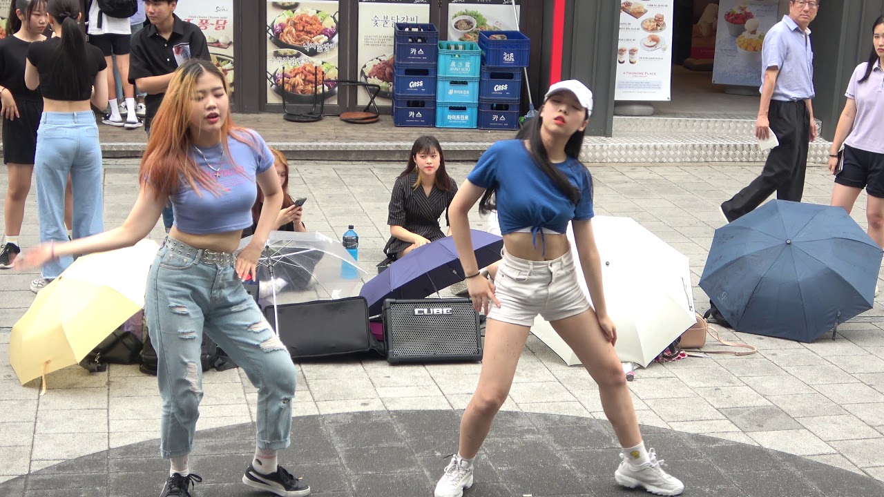 댄스팀 빙그레 - chỉ v&igrave; anh 블랙핑크  -    kpop cover dance  홍대 걷고싶은거리 버스킹  HNHTV  .