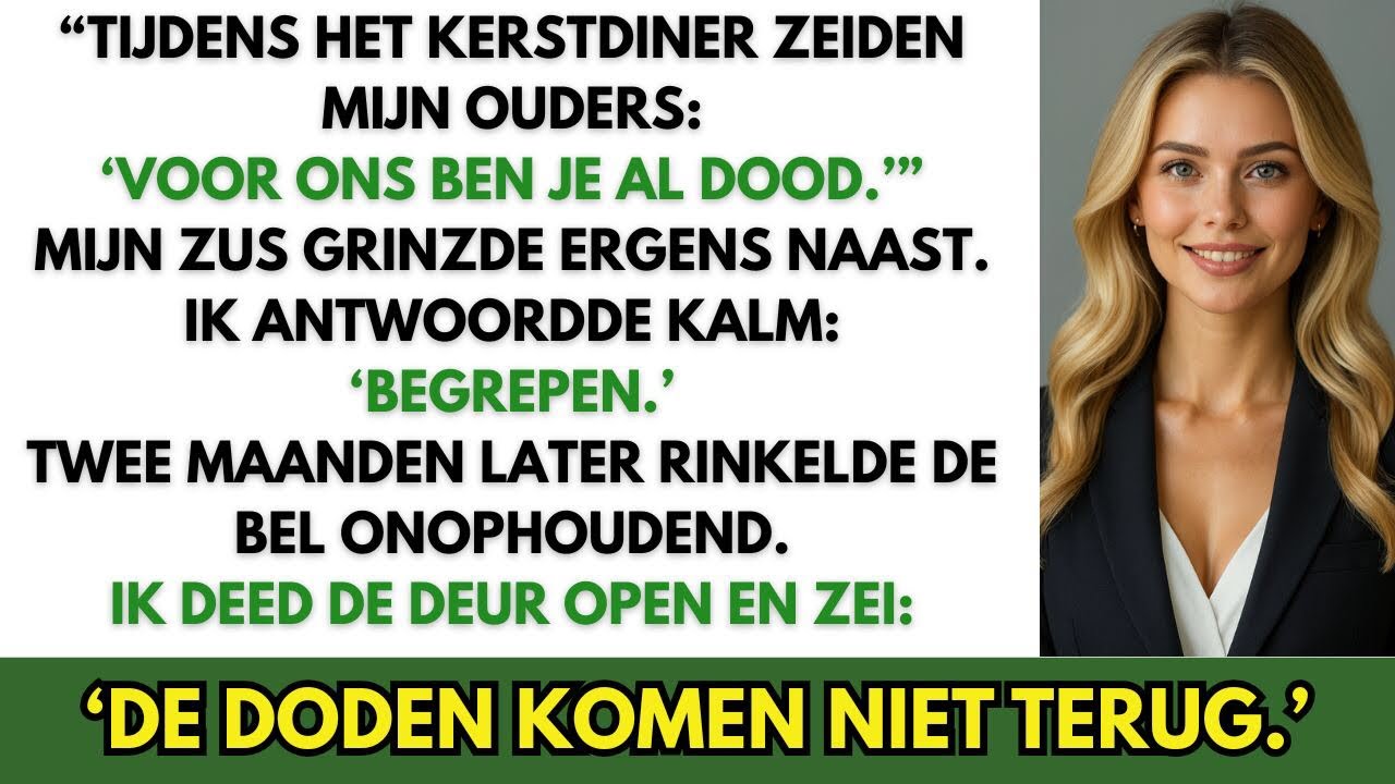 Op het familiefeest zeiden mijn ouders: ‘Voor ons ben je al dood’ – tot ik antwoordde.