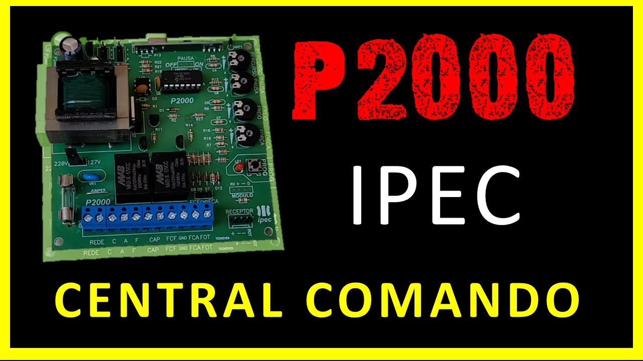 Como Ligar Motor Placa de Portão P2000 IPEC Central de Comando