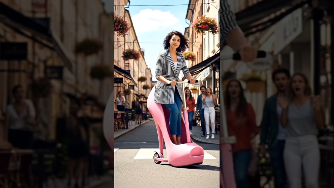 She Rode a High Heel Like a Scooter 👠😳