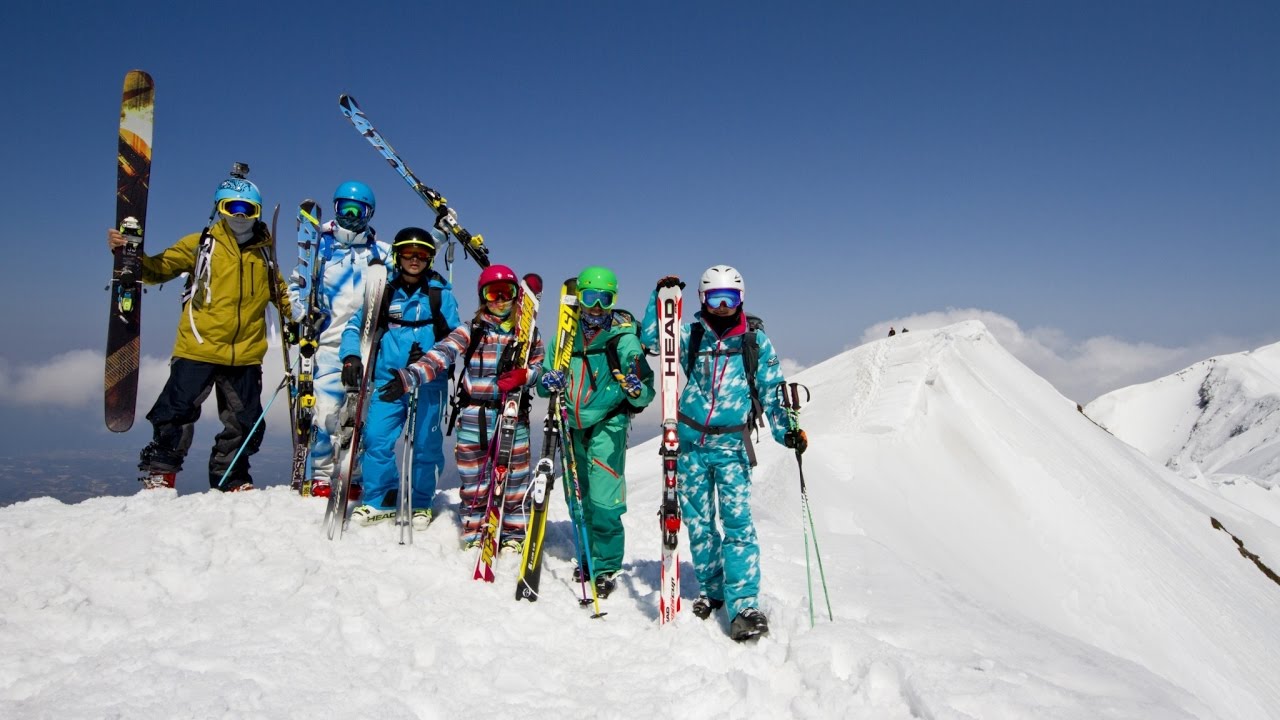 Daisen backcountry skiing 大山バックカントリー 2017/04/02 大ノ沢滑走