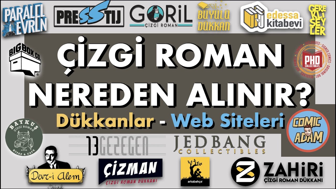 ÇİZGİ ROMAN NEREDEN ALINIR? (Dükkanlar & Web Siteleri) 📖 REHBER 1