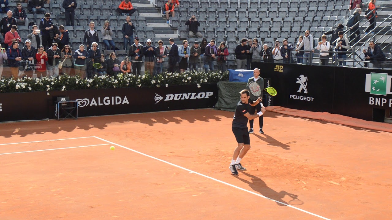 Roger Federer training with Andreas Seppi Atp Rome may 14, 2019 1/5