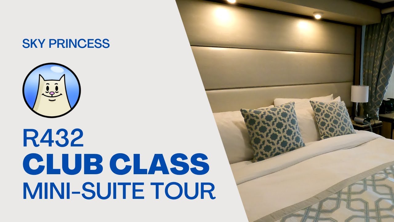 Sky Princess R432 Club Class mini-suite cabin tour